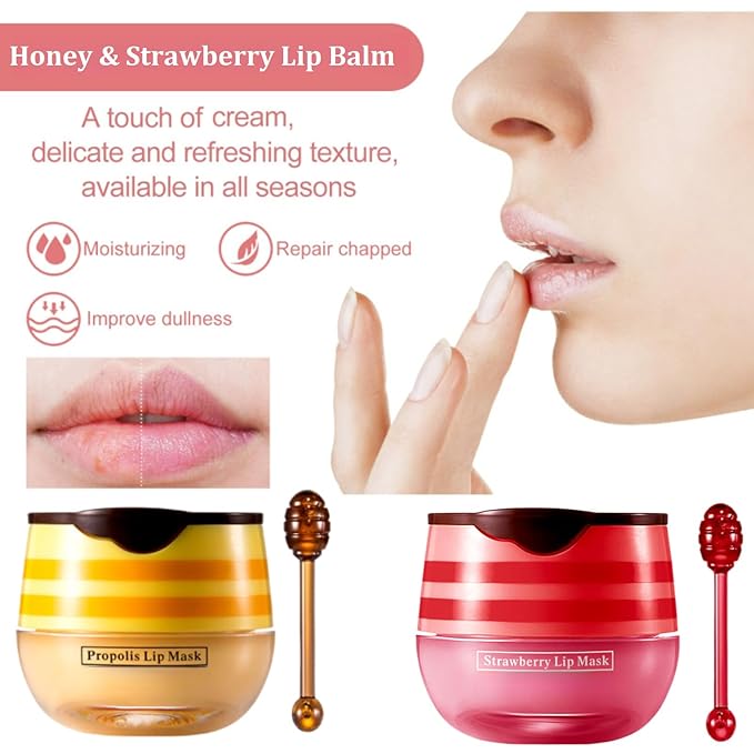 Bee Lip Balm Honey Pot,Honey Lip Exfoliator