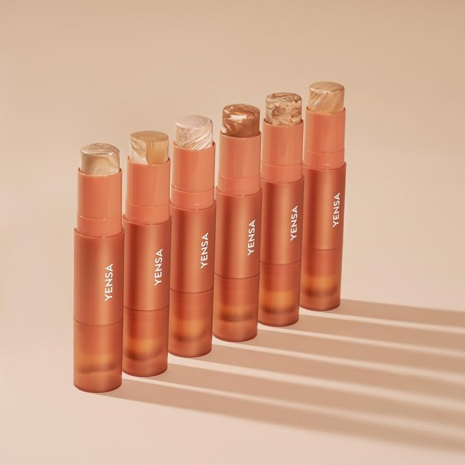YENSA Super Serum Silk Tinted Foundation Stick - Full Coverage Skin Tint Stick Foundation - Enriched with Vitamin C, Bakuchiol & Ferulic Acid to Brighten & Even Skin Tone - Light 1 (0.35 oz)