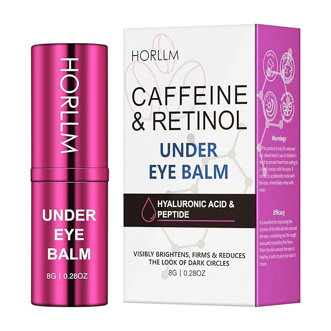 Retinol Eye Cream Balm, Hydrating Under Eye Care Daily Wrinkle Cream, Infused with Caffeine to Smooth and Hydrate Skin, Eye Cream for Anti Aging for Reduce Wrinkles, Puffiness and Bags Under Eyes