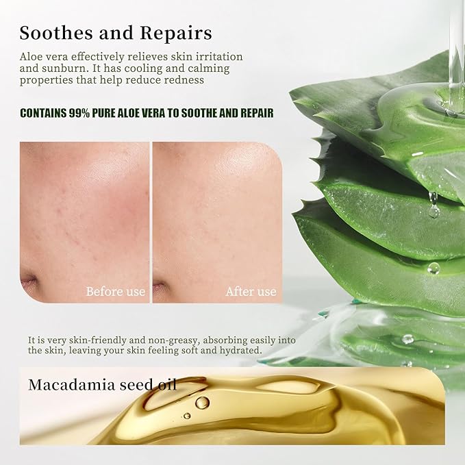 gcdat Aloe Vera Gel Stick, Aloe Revital Soothing Balm Stick, Deeply Moisturizingfor Dry Skin, Soothing & Rapairing after Sun, Pure Aloe Vera Gel for Face & Body, 0.53 Oz