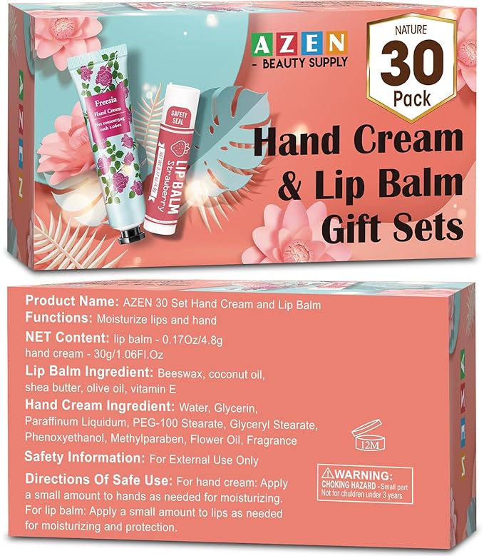 AZEN 30 Sets Hand Cream Bulk Gifts