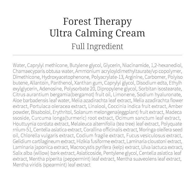 ALWAYS BE PURE Forest Therapy Ultra Calming Cream Soothing Moisturizer for Sensitive, Acne-Prone Skin - Redness Relief, Deep Hydration, Trouble Care - Korean Skin Care 2.70 Oz