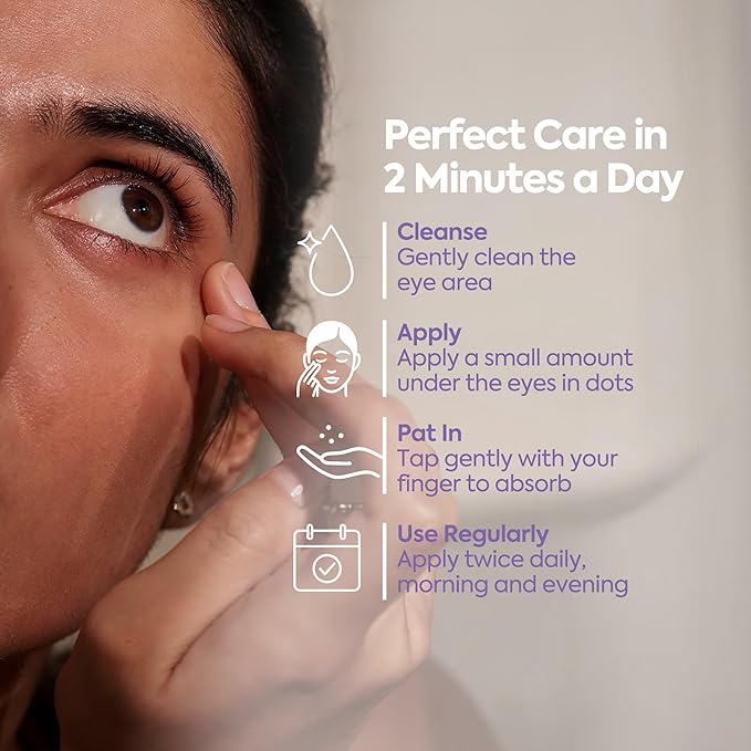 Clasy Care Under Eye Cream for Dark Circles and Puffiness – 5% Caffeine + 2% Hyaluronic Acid – Eye Brightening Cream for Wrinkles, Bags, Fine Lines – Korean Eye Cream for Women