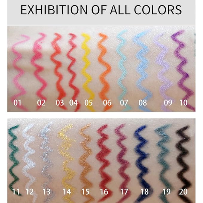 eye liner pencils retractable eyeliner creamy pigmented Multi-Use Longwear eyeliner pen 20 colors