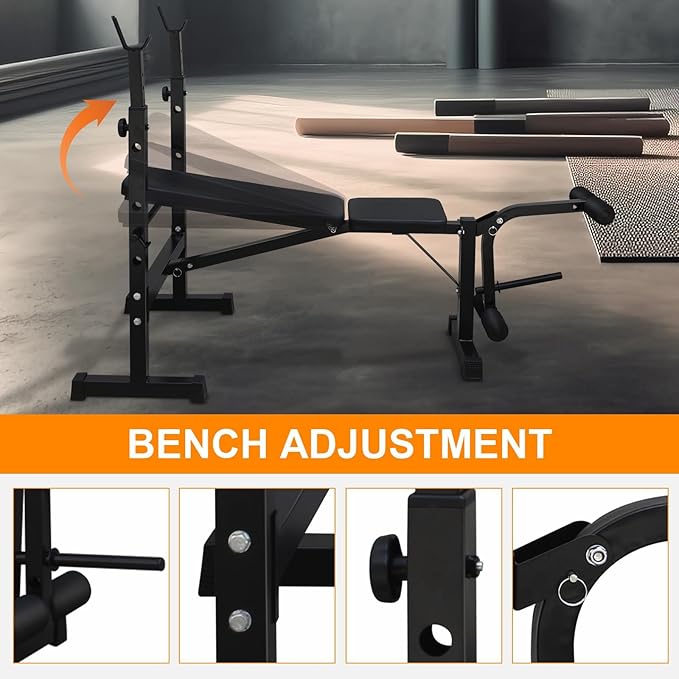 Adjustable Olympic Weight Bench Set