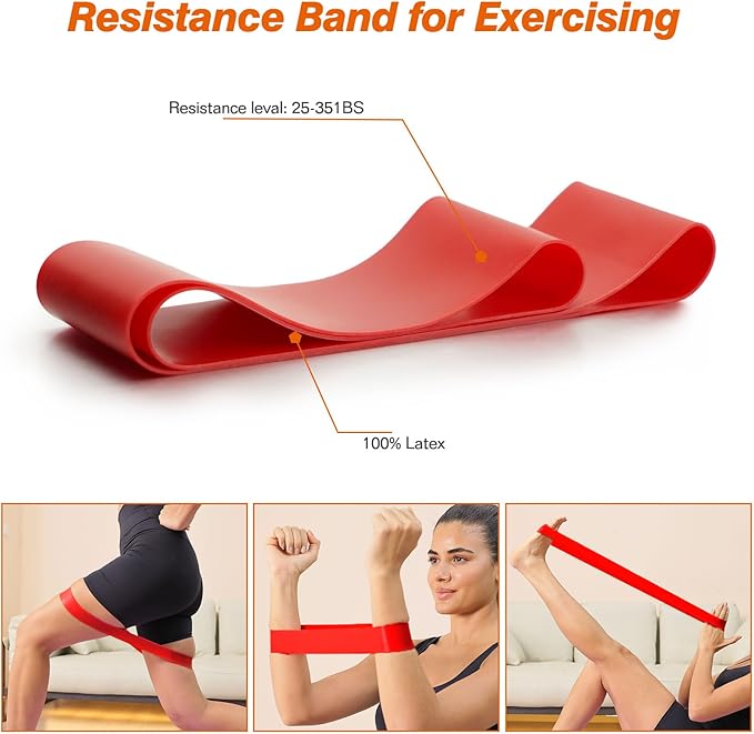 5 in 1 Foam Roller Set - Trigger Point Foam Back Roller, Muscle Roller Stick, Massage Ball, Stretching Band for Deep Muscle Massage Pilates Yoga,Fitness Exercise for Whole Body Release (Black)