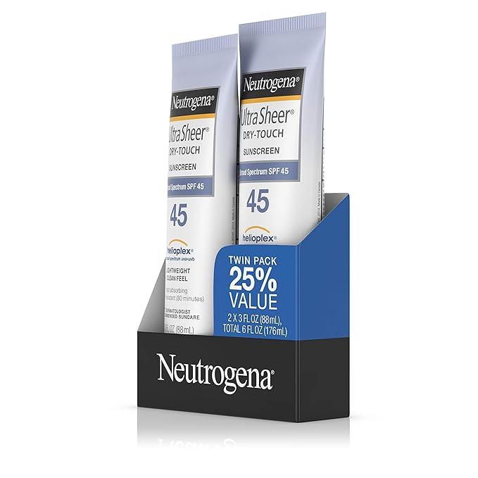 Neutrogena Ultra Sheer Dry-Touch Sunscreen SPF 45, 3 oz (Pack of 2)