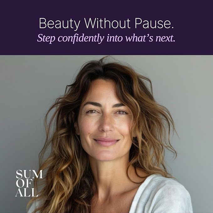 SUM OF ALL Collagen Boosting Serum Tx for Face with Vegan Peptides, Hydrating, Skin Tightening and Firming, Fragrance-Free, Menopause Skincare for Women, 1.0 fl oz