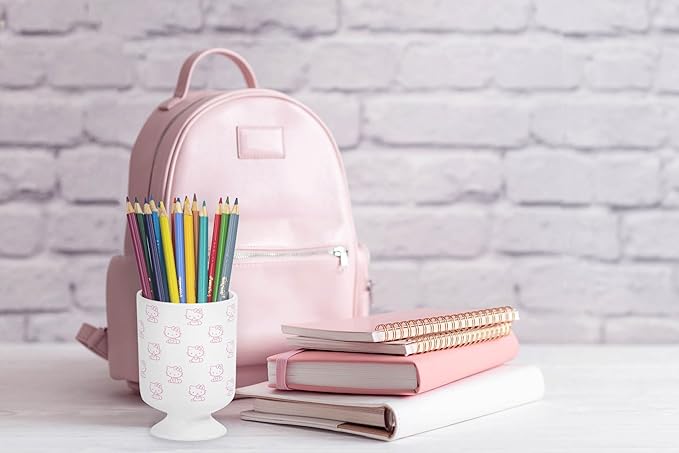 Hello Kitty Bathroom Tumbler - Pink & White Resin Toothbrush/Pencil Holder - Bathroom Accessory
