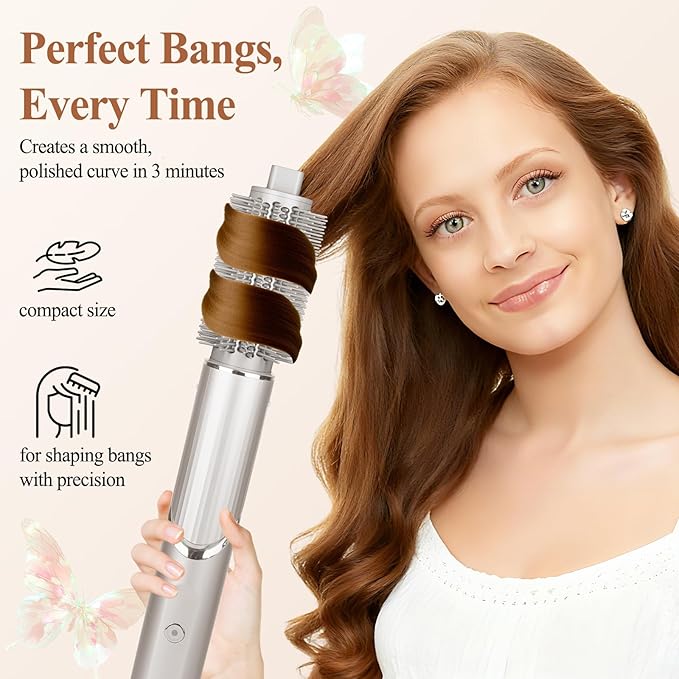 Upgraded Round Volumizing Brush for Shark Flex Style Attachment, Round Brush Compatible with Shark Flexstyle, Optimized Bristles for Smooth Styling Adds Volume Curls for All Hair Types