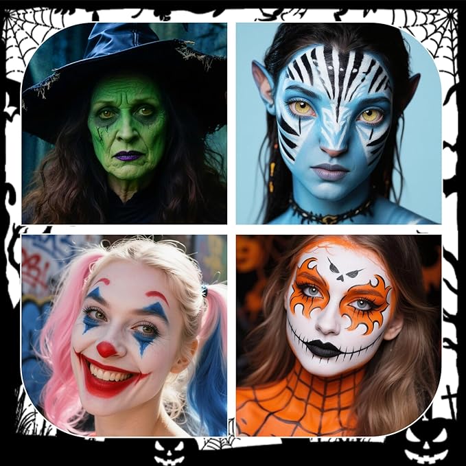 Silver Face Paint 70ml Large Capacity - Non-Toxic Washable Body Paint for Halloween Skeleton Ghost Looks, Full Coverage Face Body Paint for Halloween SFX Cosplay Makeup ,Costume Events