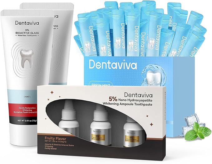 Travel Mouthwash, Fluoride Free Gentle Whitening Toothpaste, On-The-Go, Sensitivity Free, Travel Oral Care