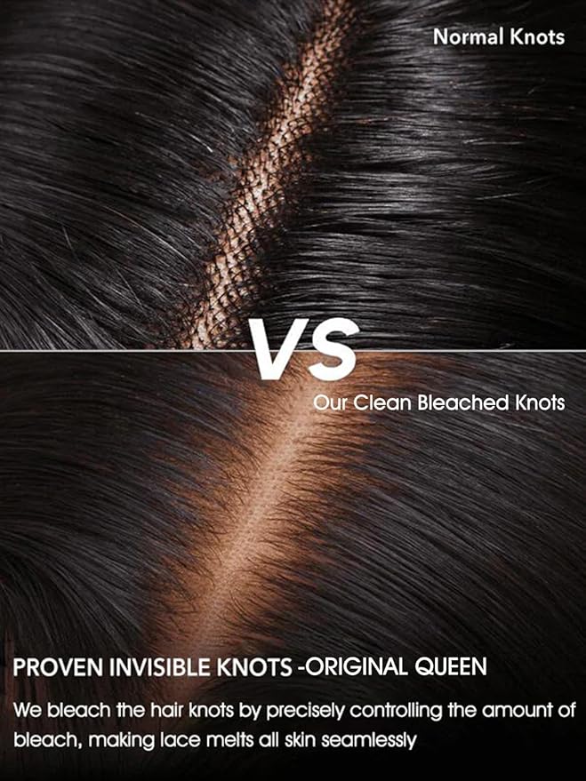 ORIGINAL QUEEN Straight Wear Go Glueless Wigs Human Hair Upgrade 9x6 T-Part Pre Cut Lace Straight Wig Pre-Plucked Flip Over Beginner Friendly with Drawstring 180% Density 20 Inch