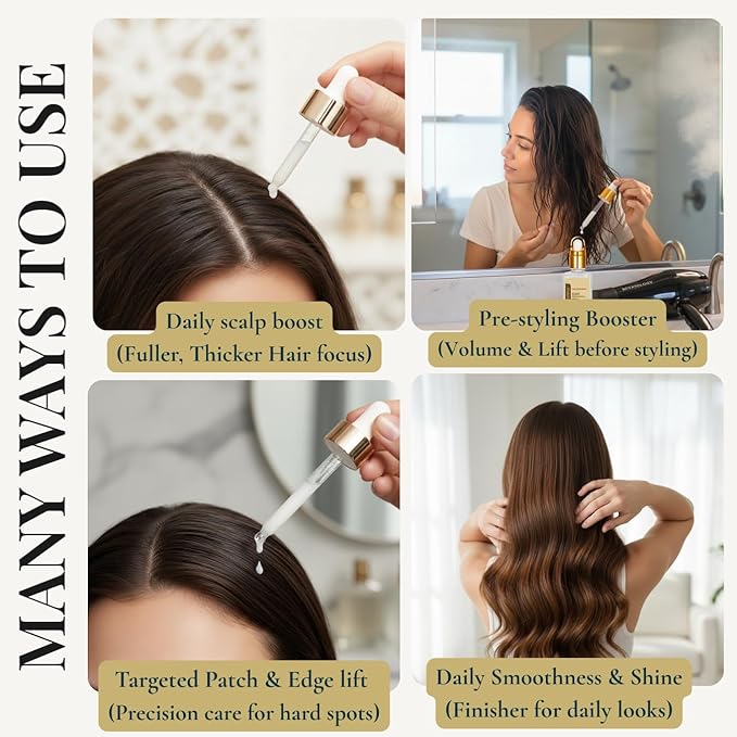REVATOLOGY Leave-in Hair Thickening Serum for Women (Made in USA) Science-Backed Formula with Rosemary, Biotin-Rich 30 Cold-Pressed Herbs & Oils Nourishes and Volumizes | Cruelty & Chemical Free