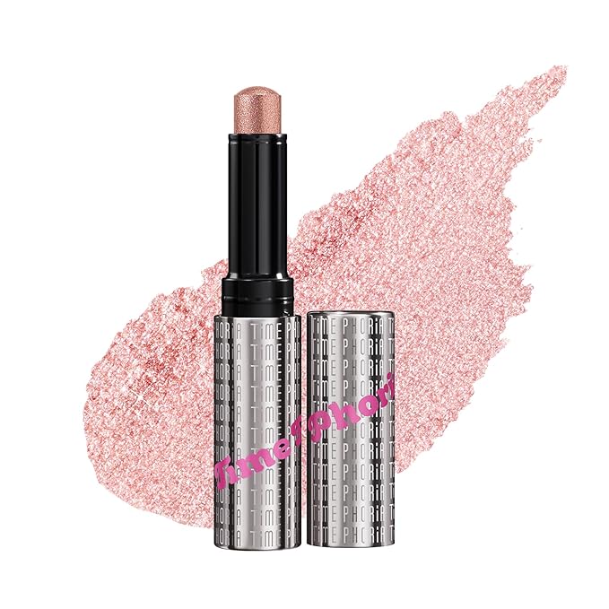 Illumina Jelly Eyeshadow Stick, 004 Peach Pearl -Nude Peach, High-Impact Sparkle Finish, Cream Texture with Cooling Feel, Long-Lasting Crease-Proof Smudge-Proof Eye Shine, Easy Application