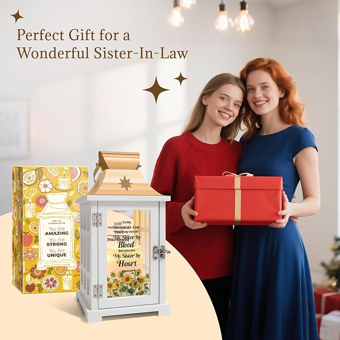 Sister in Law Gifts, Gifts for Sister in Law Birthday Christmas Mother's Day Wedding Gifts – Candle Warmer Lamp with Timer, Wax Melter Lamp