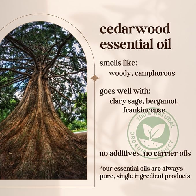 Avivni Cedarwood Essential Oil - 100% Pure & Natural, Organic, Undiluted for Aromatherapy, Skin, Hair, Diffuser (0.33oz - 10ml)…