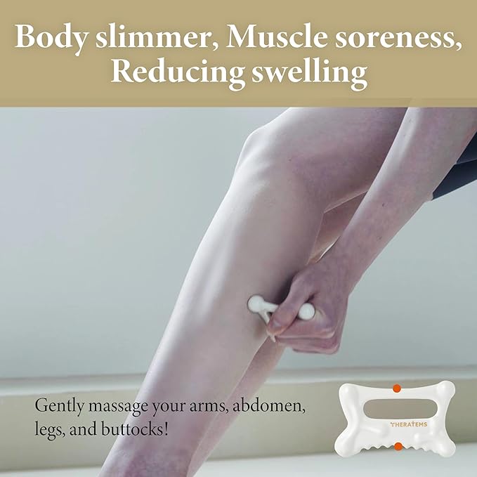 THERATEMS Natural Ceramic gua sha Massage Tool, face and Body guasha, Lymphatic Drainage Trigger, guasha Board, face Lift, Muscle Relief Massage Board