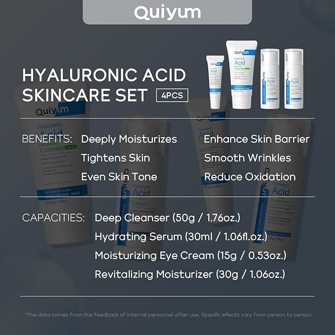 Skin Care Set, Hyaluronic Acid Travel Hydrating