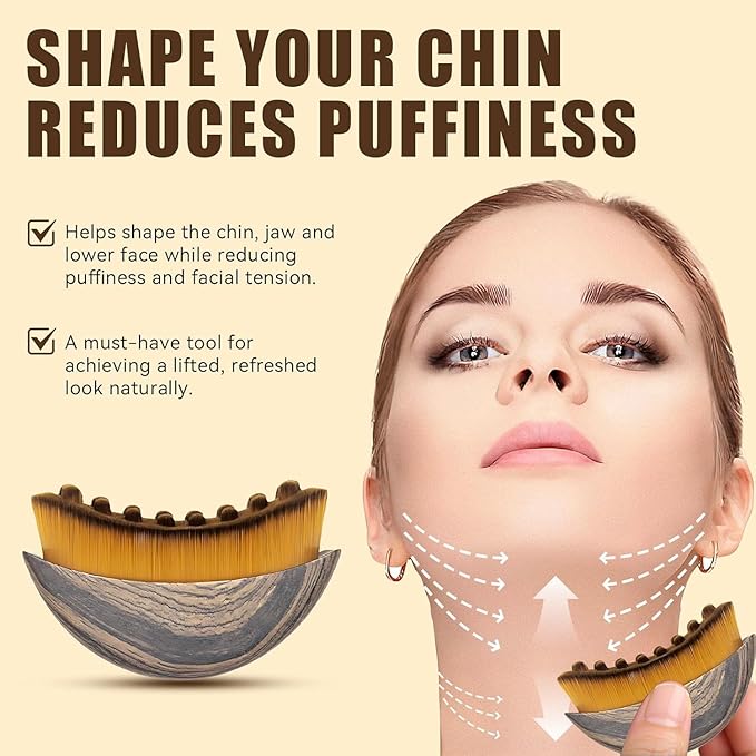 New Lymphatic Contour Face Brush,Lymphatic Drainage Massager for Face for Jawline, Chin & Facial Sculpting Designed to Fit Precisely and Relieve Fatigue