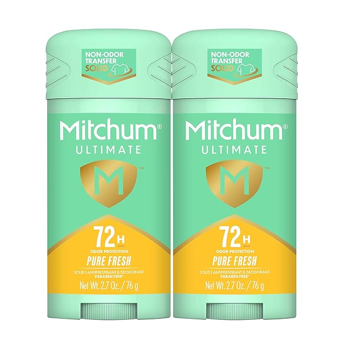 Mitchum Ultimate 72H Odor Protection Women’s Antiperspirant & Deodorant, Invisible Solid, Pure Fresh, 2 pack