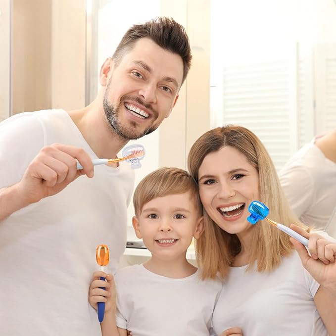 6 Pack Toothbrush Covers Portable Toothbrush Protector Coverings Clips Travel Protector Plastic Brush Pod Protection Clip Case Tooth Brush Covers for Kids Bathroom Home Travel Supplies
