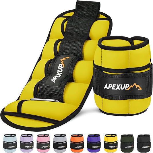APEXUP 7 lbs/Pair Adjustable Ankle Weights for Women