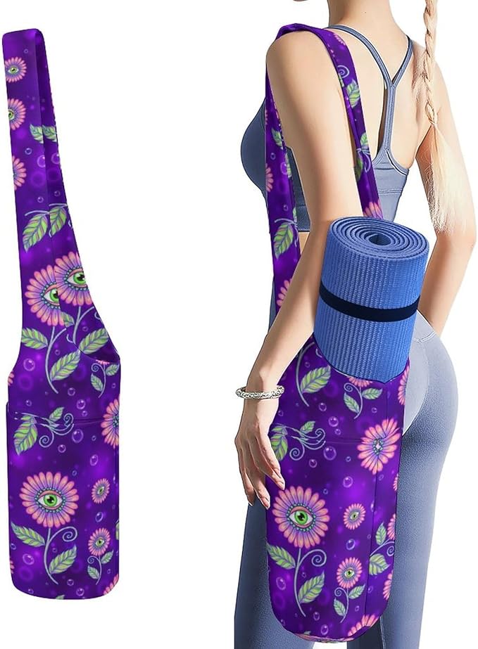 Portable Yoga Mat Carrier Single Shoulder Bag with Pocket Spacious for Yoga Gym Fitness Travel