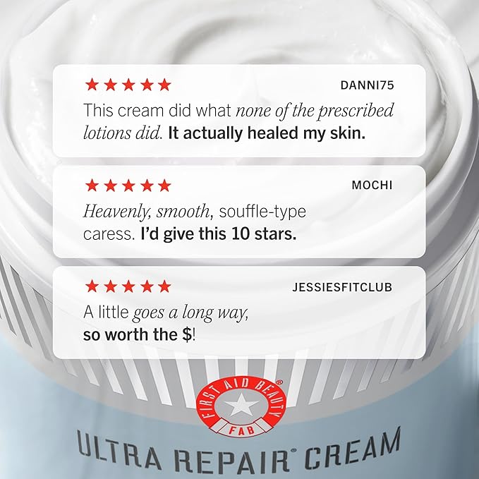 First Aid Beauty - Ultra Repair Cream, Intense Hydration Whipped Colloidal Oatmeal, Clinically Proven to Strengthen Skin Barrier in 7 Days & Helps Relieve Eczema, Luxury Face & Body Moisturizer, 2 oz
