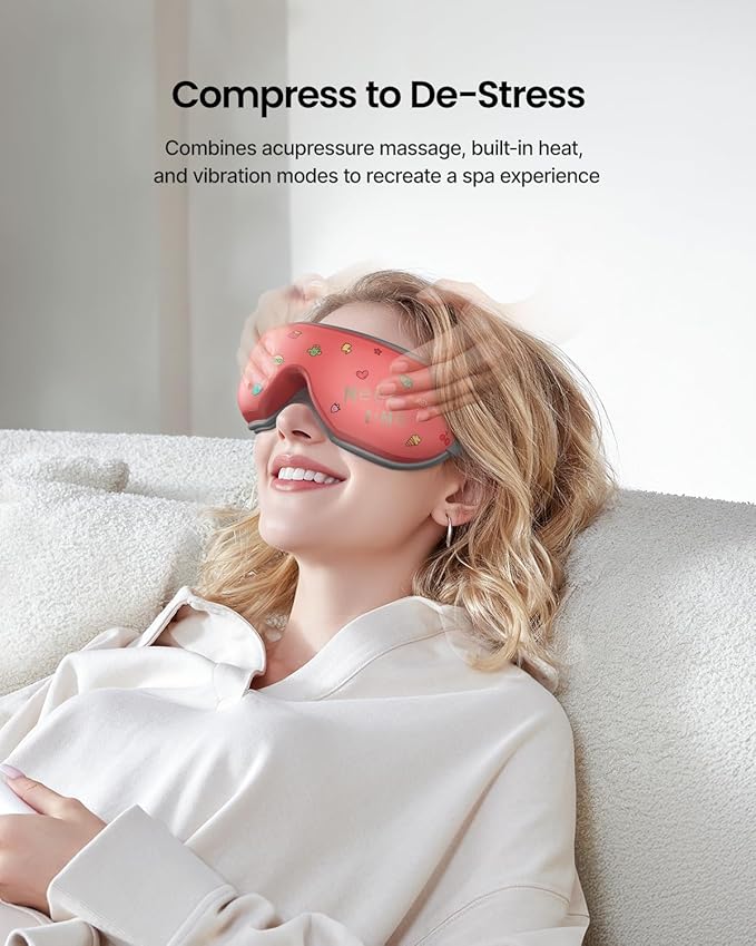 RENPHO Eye Massager with Heat, Valentines Day Gifts for Her Him Birthday Gifts for Women Mom, FSA Eligible HSA Eye Mask for Migraine,Sleep Mask for Dry Eyes Relax, Reduce Strain for Men Dad Eyeris 1