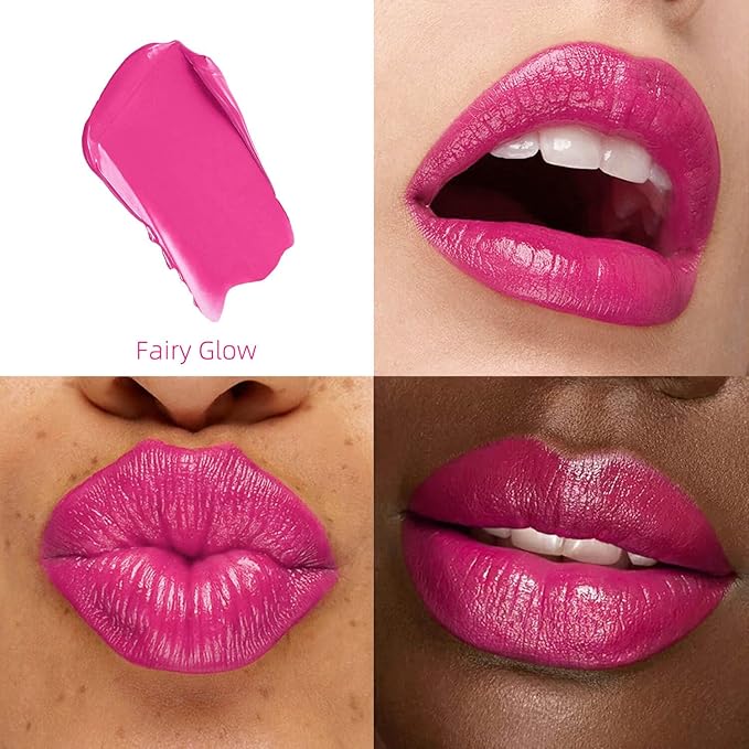 ilembane 2-Pack Moisturizing Pink Purple & Soft Pink Lipstick Set – Hydrating Creamy Lip Color for Dry, Cracked Lips, Weightless Glossy Lip Balm with Vitamin E, Long Lasting Vegan Lipstick