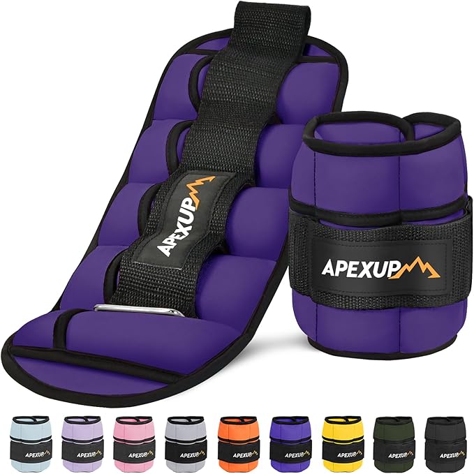 APEXUP 7 lbs/Pair Adjustable Ankle Weights for Women
