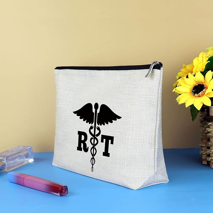 RT Gifts Respiratory Therapist Gifts RT Makeup Bag Respiratory Therapy Gifts for Women RT Student Gift Medical Graduate Gift Cosmetic Bag Pouch Christmas Birthday Gift for RT Respiratory Therapist