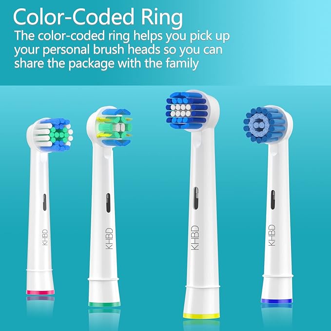 16 Pack Replacement Heads for Oral B Braun- Includes 4 Sensitive Brush, 4 Precision Brush, 4 Deep Cleaning, 4 Floss Cleaning Toothbrush Heads