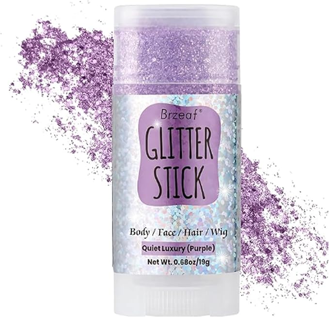 Brzeaf Fairy Costume Body Face Glitter, Shimmery&Long Lasting, Waterproof Chunky Glitter for Face/Body/Hair/Eyes, Singer Concert Music Rave Festival