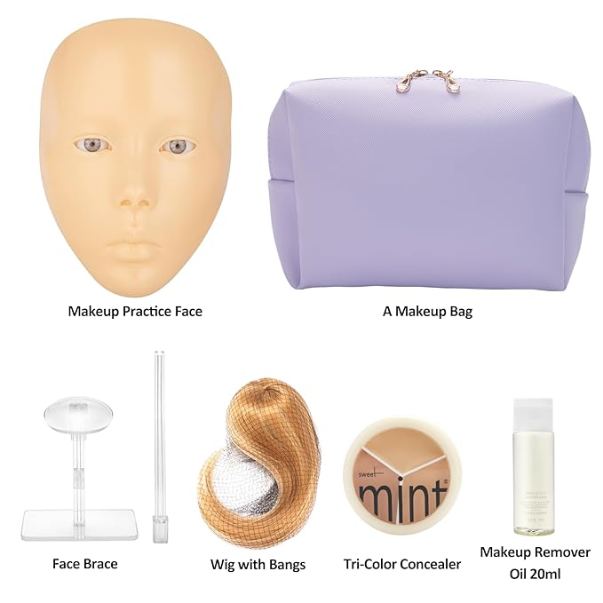 Makeup Practice Face, 2024 Upgrade 5D Makeup Mannequin