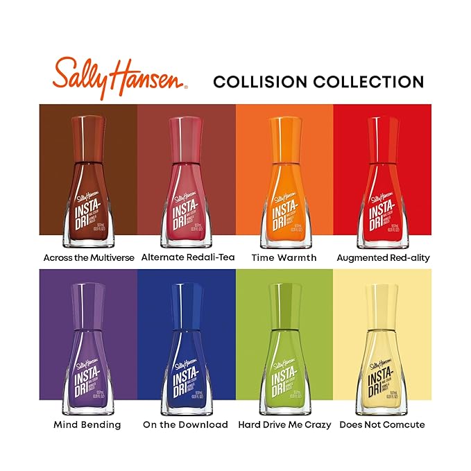 Sally Hansen Insta-Dri Nail Polish | Quick Dry, Long Lasting, Streak-Free Shine | Opaque, Glossy | 209 Alternate Reali-tea | Deep Merlot Red Nail Color