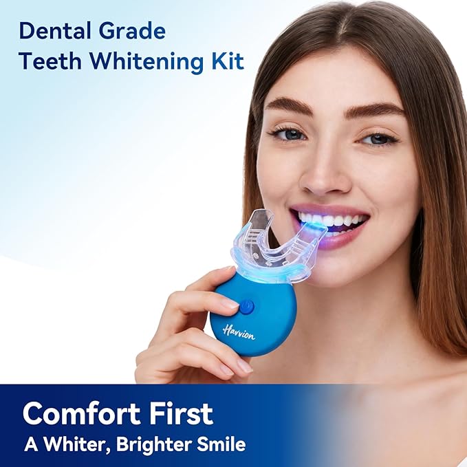 Teeth Whitening Kit, LED Accelerator Light, 35% Carbamide Peroxide Whitening Gel (3 Pcs), Dental-Grade Whitening at Home