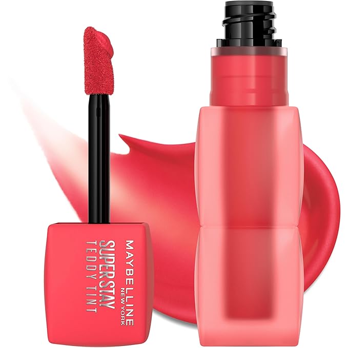 MAYBELLINE Super Stay Teddy Lip Tint, Long Lasting Matte Lipstick For Up To 12HR Wear, July Forever, 1 Count