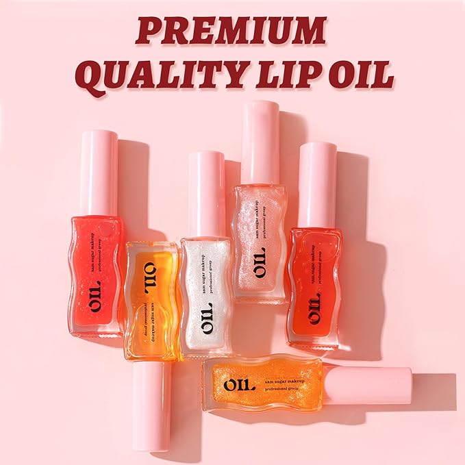 Lip Oil, Moisturizing Lip Glow Oil, Transparent Tinted Moisturizing