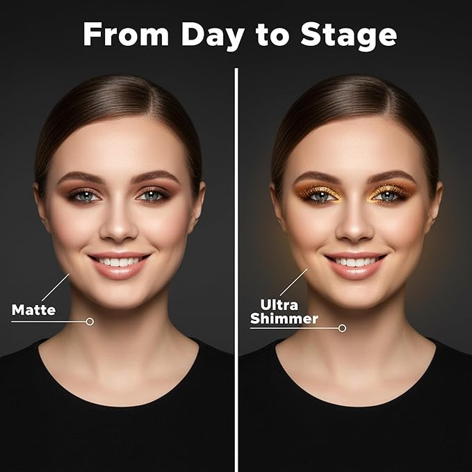 Champagne Gold Shimmer Liquid Eyeshadow, Longwear Waterproof Eye Shadow Cream,Buildable Highly Pigmented Blendable Eye Makeup,Vegan Cruelty-Free Paraben-Free for Older Women Stage makeup 03#
