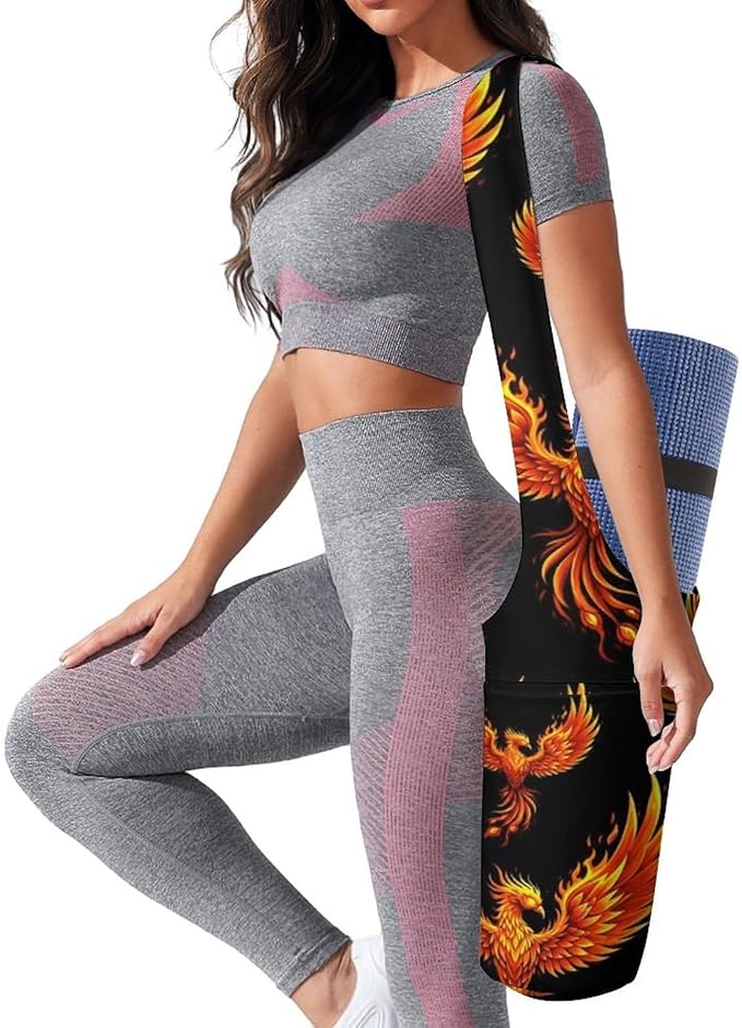 Portable Single Shoulder Yoga Mat Bag Carrier with Pocket Spacious Storage for Yoga Gym Fitness