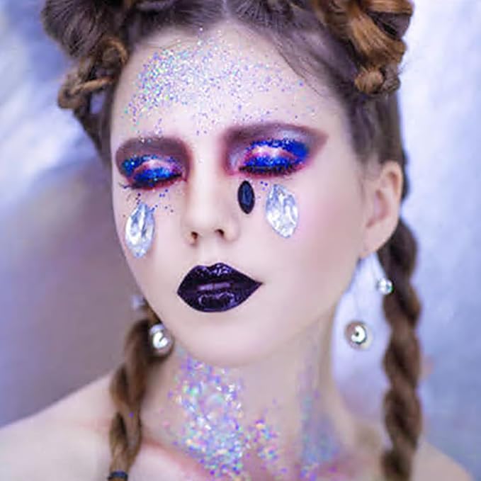 MEICOLY Fine Face Body Glitter,Holographic Color Changing Glitter Gel for Body,Face,Hair,Lip,Eye,Long Lasting Self-Adhesive Sequins Glitter Face Paint Makeup,Sparkling Pink,50ml