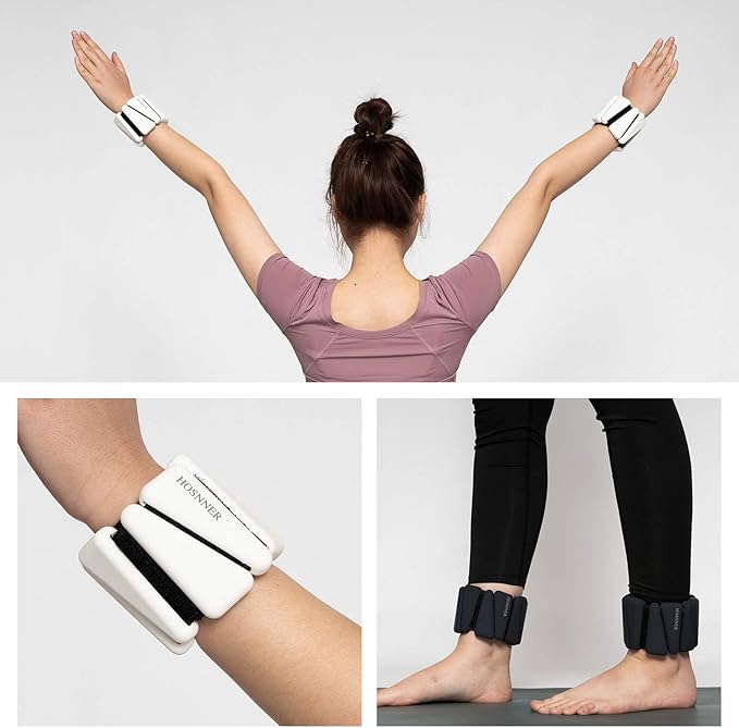 Adjustable Women Wrist Weights - Silicone Bracelet Button 1 LB 2 Per