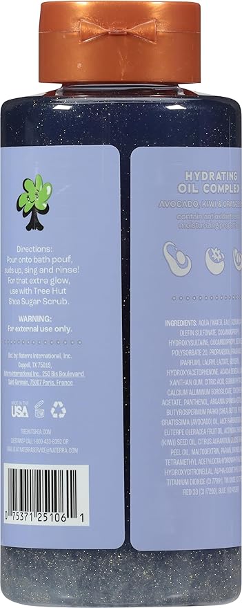 Tree Hut Violet Victory Foaming Gel Wash, Hydrating & Moisturizing Body Wash with Shea Butter & Natural Oils, Gentle Cleansing for Soft & Smooth Skin, Body Cleanser for Self-Care, 18 oz