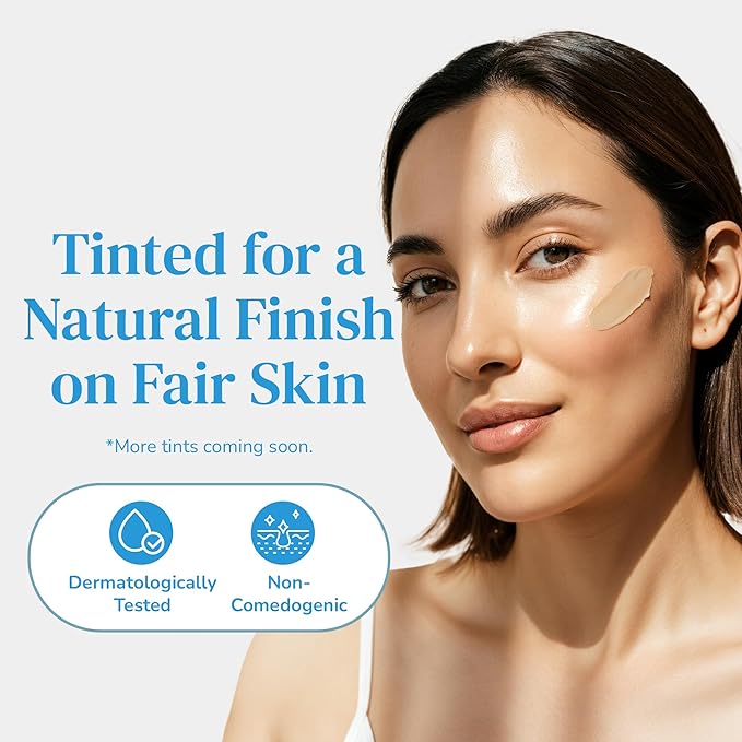 Koobarra Mineral Face Sunscreen SPF 50, Tinted Aussie Zinc Oxide Sunblock with Hydrating Hyaluronic Acid, Reef Safe, Natural, Vegan, Australian Made, Great for Sensative Skin, Unscented, 100g 3.4oz