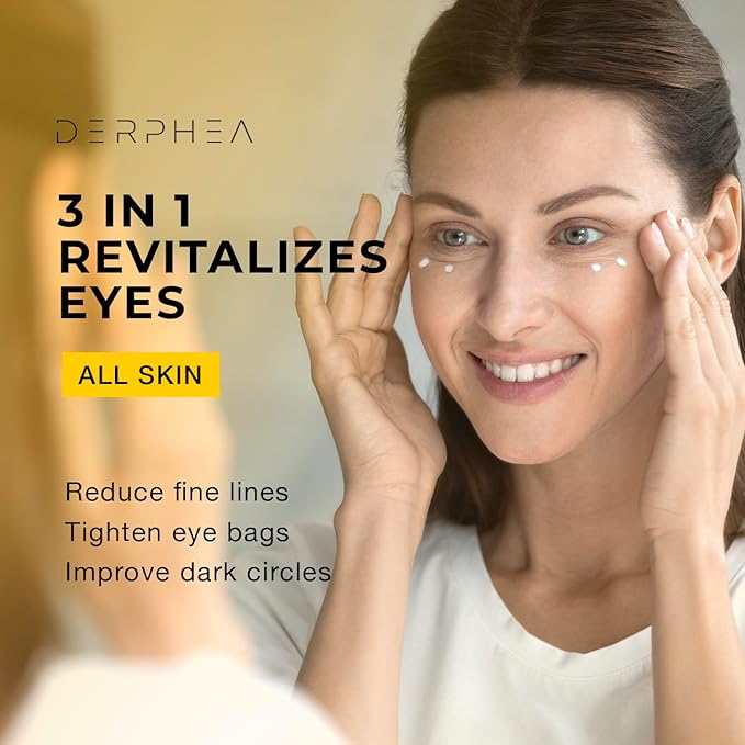 DERPHEA Instant Under-Eye-bag Tightening Cream: Temporary Eye Bags Tightener and Remover for Men & Women 50+ - Rapid Eye Puffiness Reducer, Wrinkle Smoothing & Lifting, Firming Treatment Cream, 0.5 oz