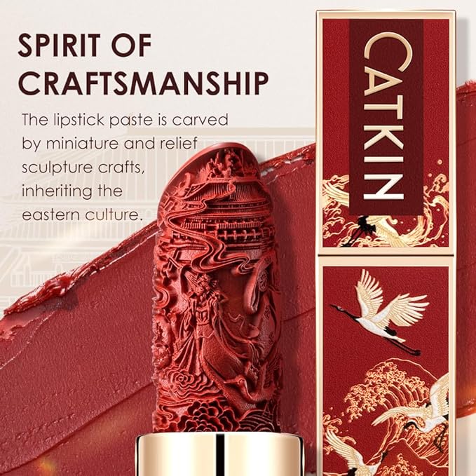 Catkin Semi-Matte Lipstick Hydrating High Impact Color Infused with Vitamin E and Avocado Oil Smooth Soft Texture Long Lasting Matte Finish 173