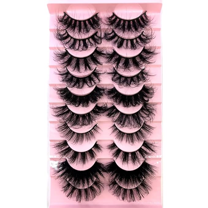 HBZGTLAD Soft Mink Eyelashes 3D Curl Winged End Eye Elongated Fake Lashes Thick Handmade Natural False Eyelash Messy Cross Lash Wholesale (MX-2)