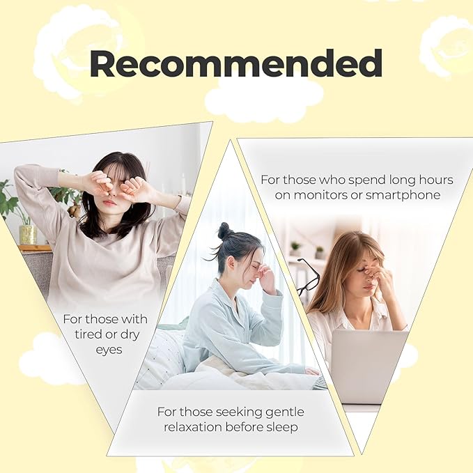 KGALLERY Warm Eye Pack, Unscented Self-Heating Steam Eye Mask – Disposable Heated Mask for Dry & Tired Eyes, 30 Minutes of Gentle Steam Therapy for Sleep, Relaxation & Travel (20 Count)
